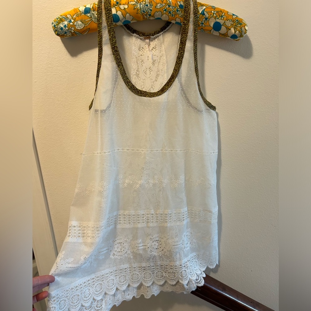 Free People lace tunic/tank womens size small